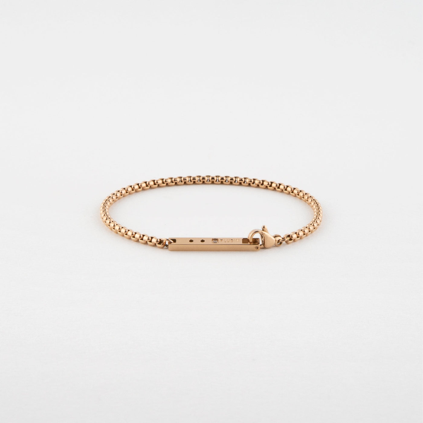 PUNCHING PLUS ステンレス キュービックジルコニア チェーン ブレスレット PIB7981