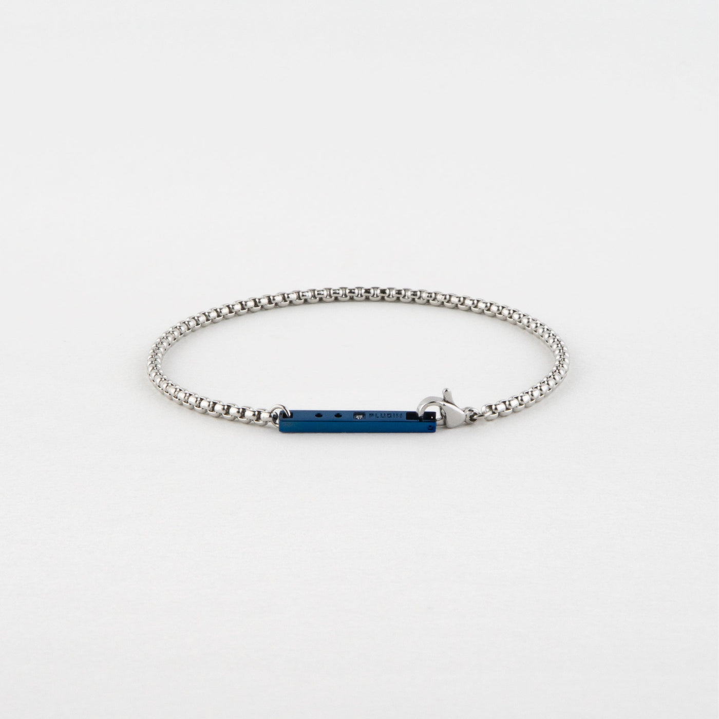 PUNCHING PLUS ステンレス キュービックジルコニア チェーン ブレスレット PIB7981