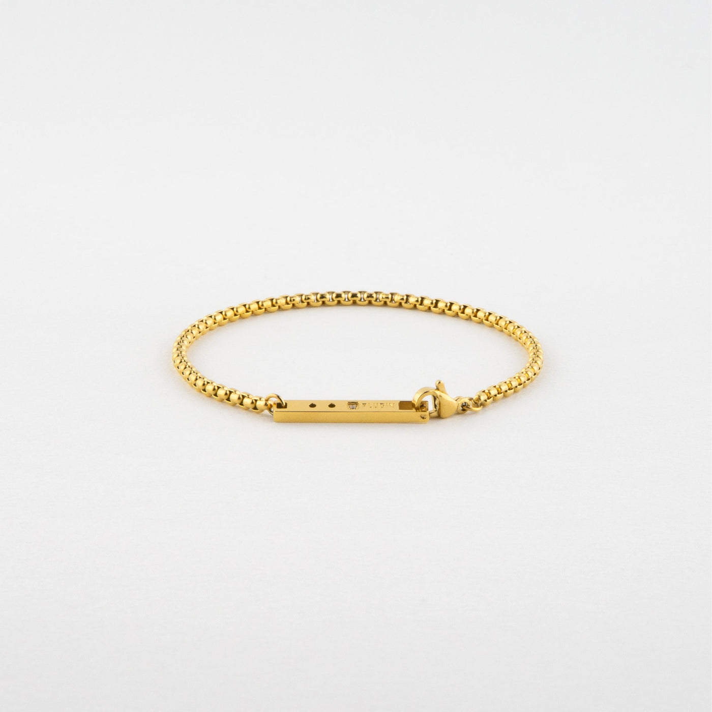 PUNCHING PLUS ステンレス キュービックジルコニア チェーン ブレスレット PIB7981