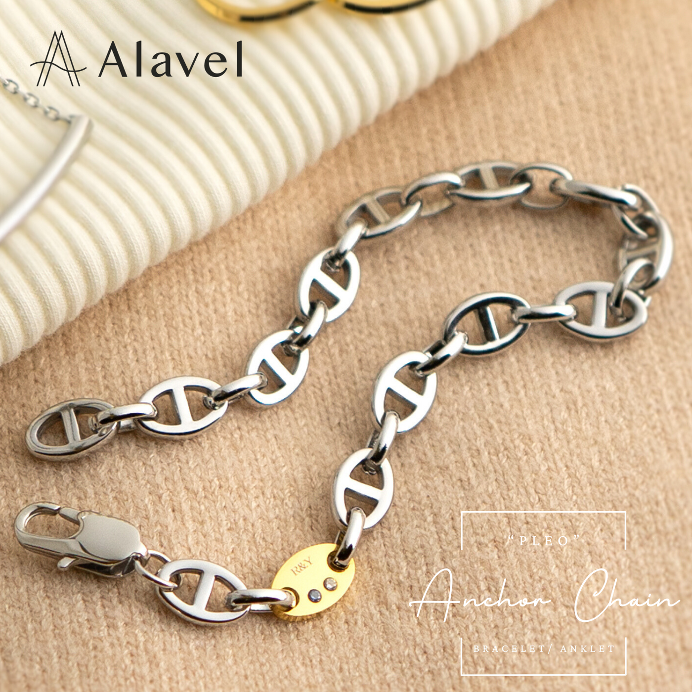 Alavel 選べる アンカーチェーンアンクレット 一本単品販売 PLEO APA0610