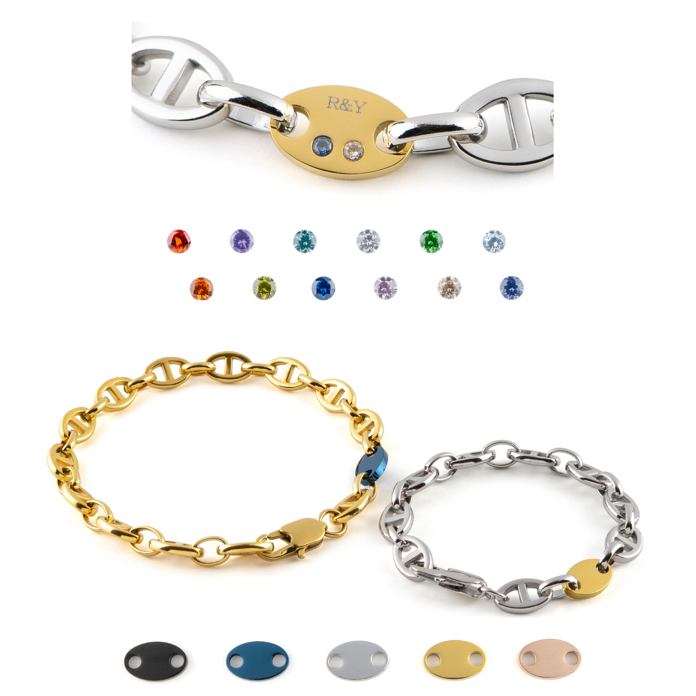 Alavel 選べる アンカーチェーンブレスレット 一本 単品販売 PLEO APA0610