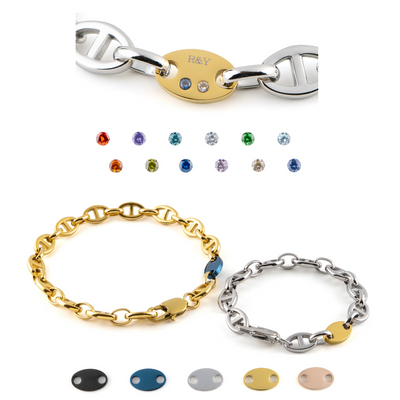 Alavel 選べる アンカーチェーンアンクレット 一本単品販売 PLEO APA0610