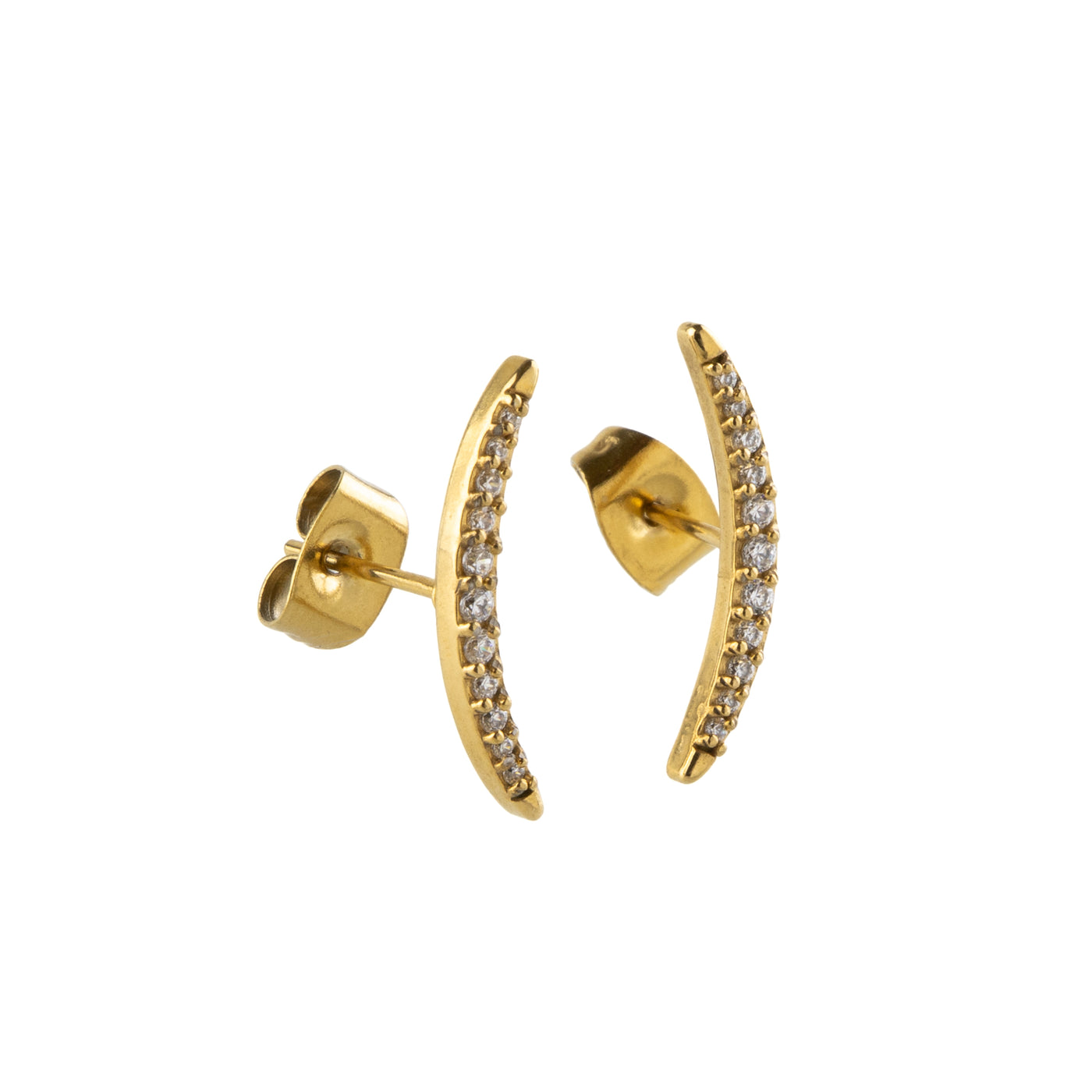 [送料無料] putisia キュービックジルコニア ルナアーク ピアス PUPS141