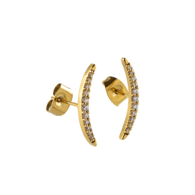 [送料無料] putisia キュービックジルコニア ルナアーク ピアス PUPS141