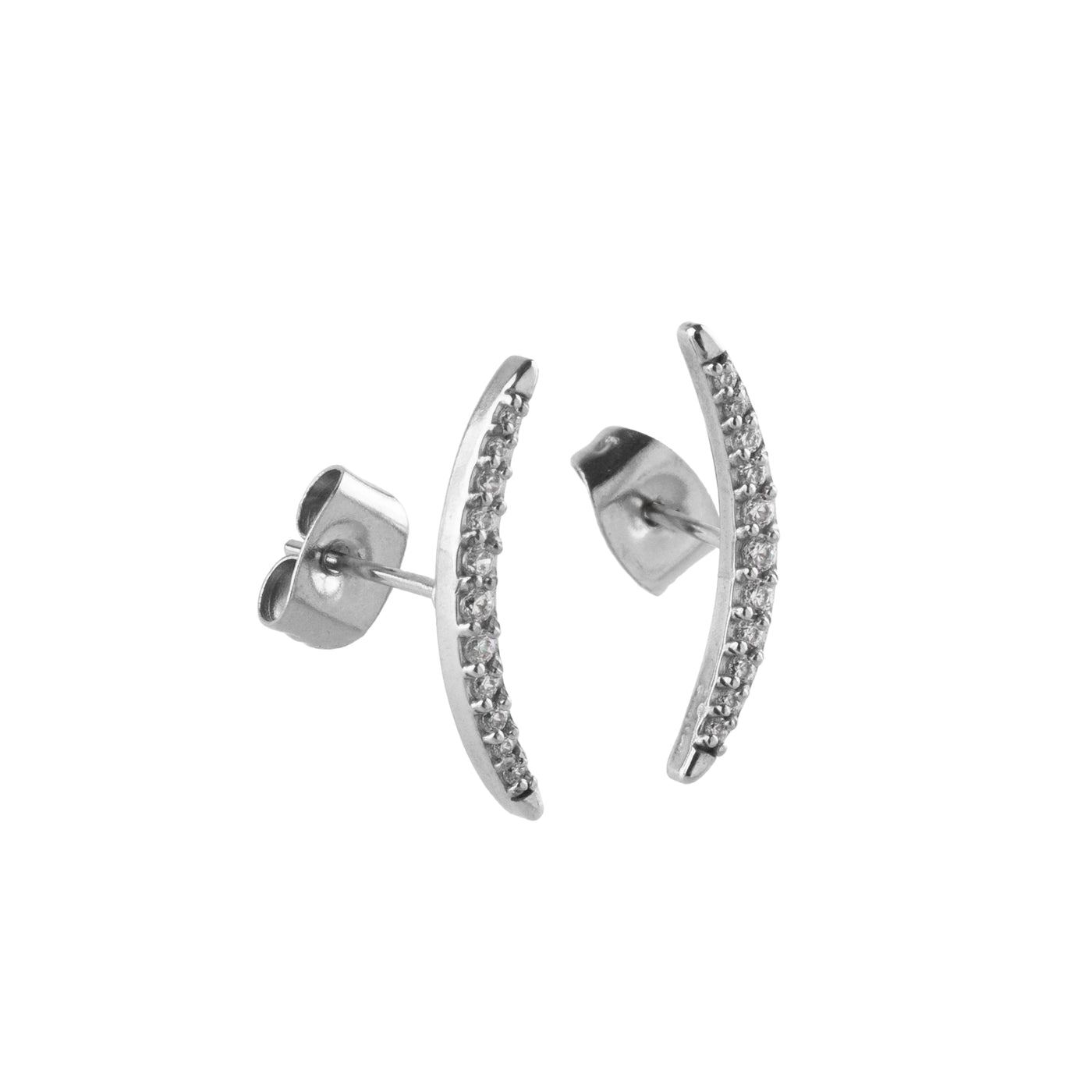 [送料無料] putisia キュービックジルコニア ルナアーク ピアス PUPS141