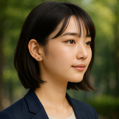 [送料無料] putisia キュービックジルコニア プリズムクラスター ピアス PUPS140