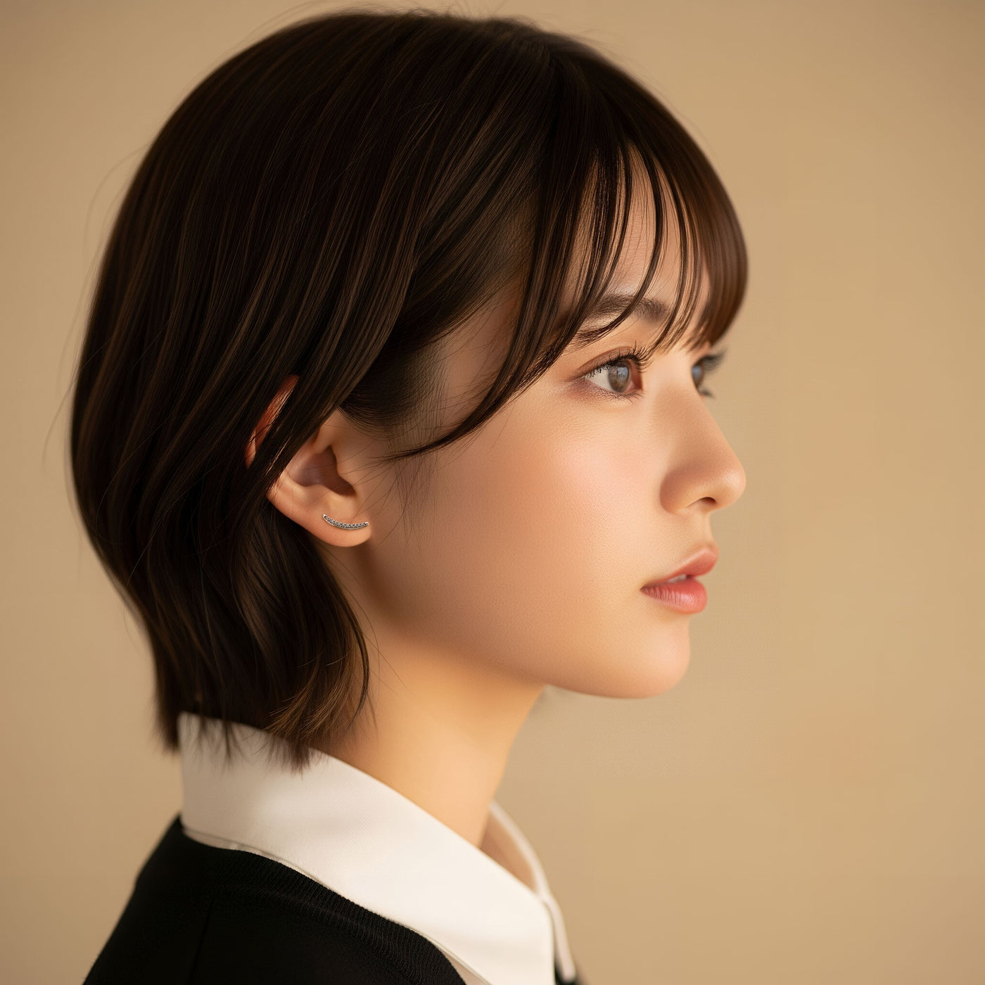 [送料無料] putisia キュービックジルコニア ルナアーク ピアス PUPS141