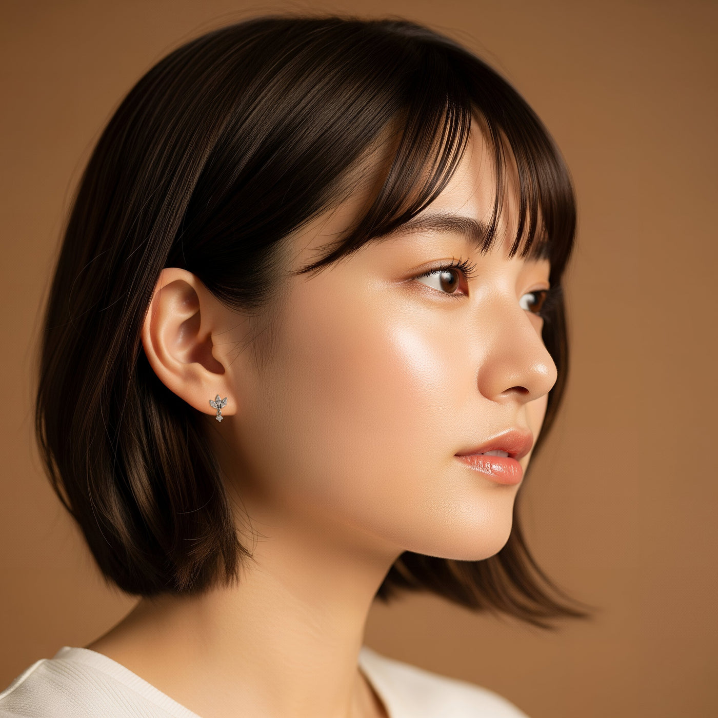 [送料無料] putisia キュービックジルコニア ペタルドロップ ピアス PUPS142